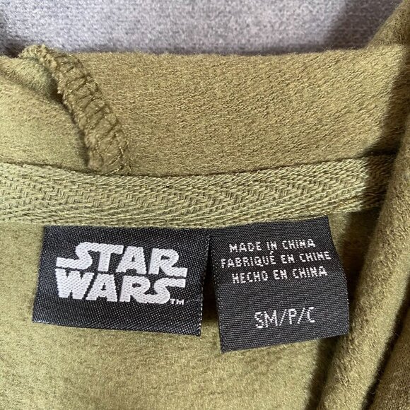 Star Wars Yoda "Give Me Some Space"Olive Green Hoodie Lightweight Unisex  Small - Picture 5 of 11